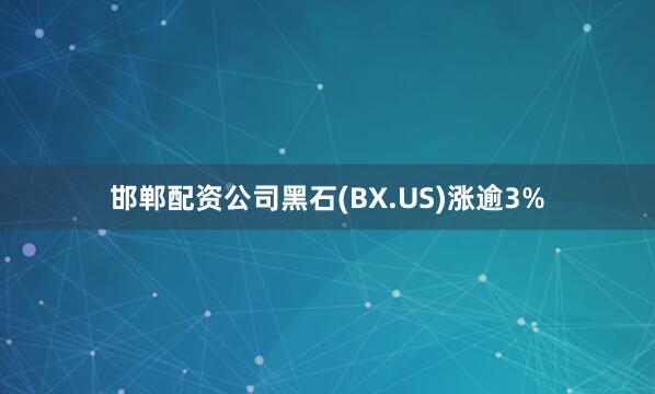 邯郸配资公司黑石(BX.US)涨逾3%